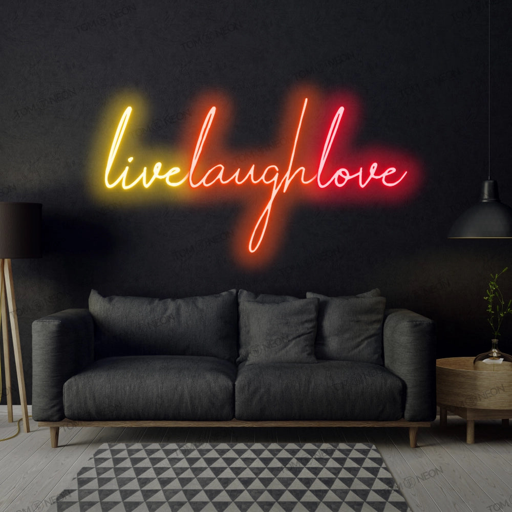 "live laugh love" LED Neon Schriftzug Sign