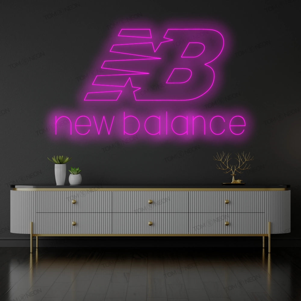 New Balance Logo Neon Schild - Dynamische Balance für Ihren Wunschbereich