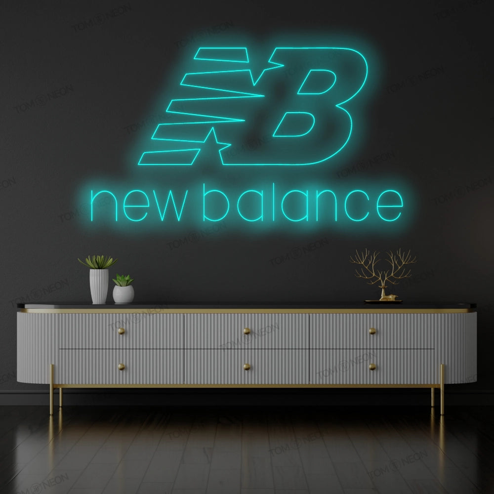 New Balance Logo Neon Schild - Dynamische Balance für Ihren Wunschbereich