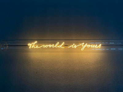 „The World Is Yours“ Deko-Leuchtröhre – Botschaftsleuchte