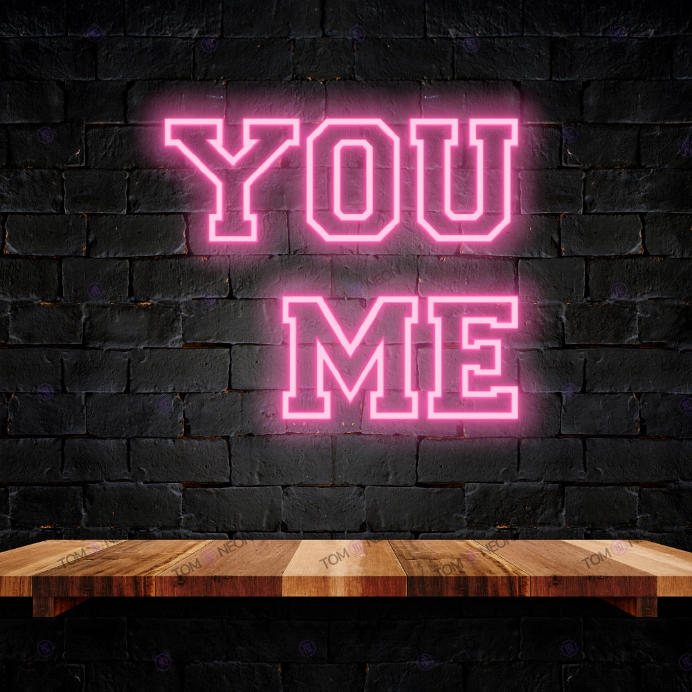 You me led neon lettering sign - romantic LED neon shield | Tom Neon