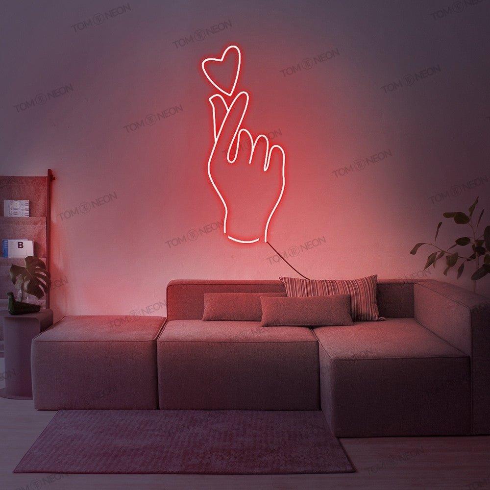 "Love Finger" Neon-Schild Bild LED Leuchte - TOM NEON