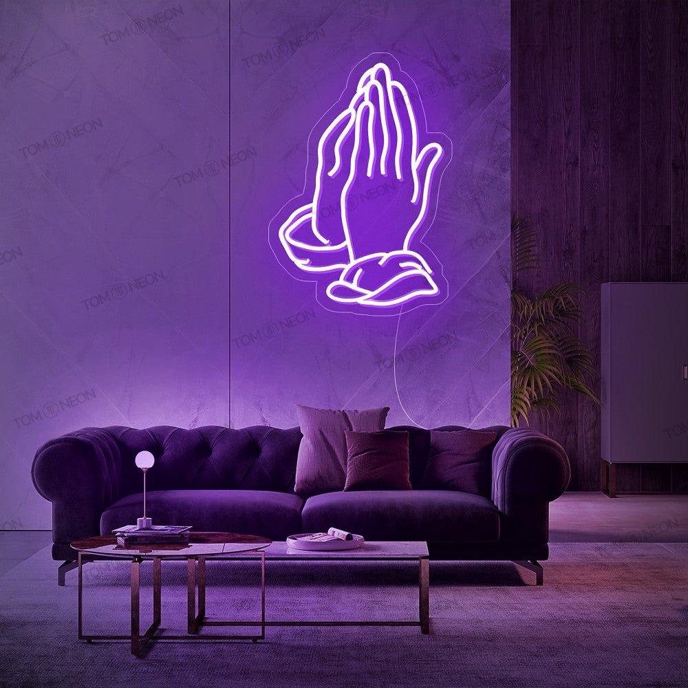 "Praying Hands" Neon-Schild Bild LED Leuchte - TOM NEON